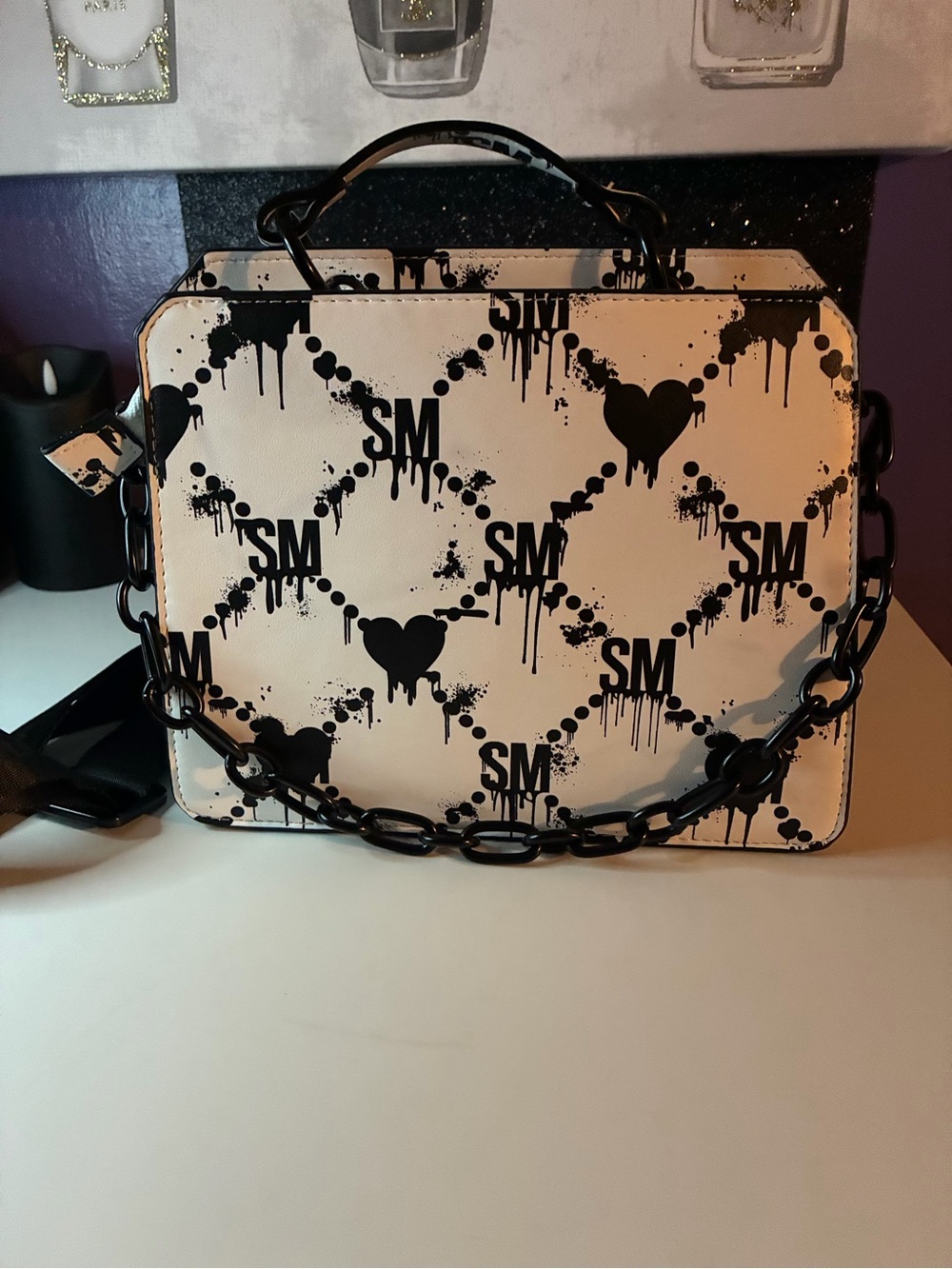 Steve Madden White & Black Halloween bag - Picture 5 of 6